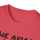 Parrot on a Strawberry Black Lettering Unisex Softstyle T-Shirt