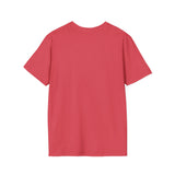 Parrot on a Strawberry Black Lettering Unisex Softstyle T-Shirt