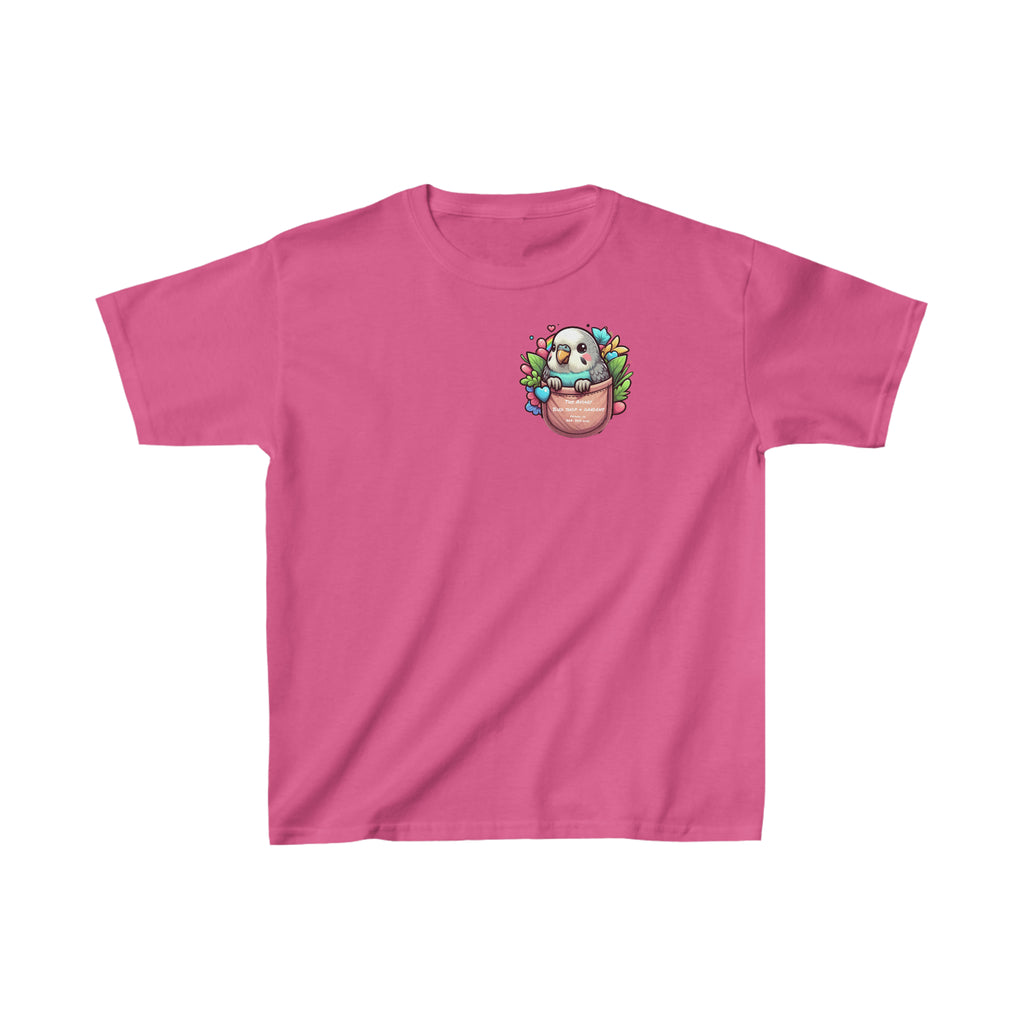 Cute Parakeet Pocket Kids Heavy Cotton™ Tee