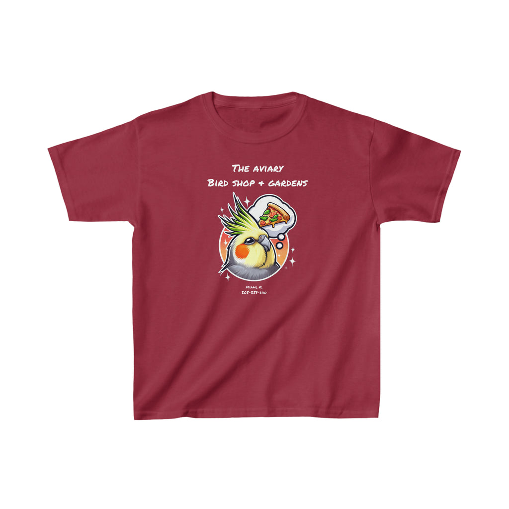 Cockatiel Dreaming of Pizza Kids Heavy Cotton™ Tee