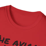 Parrot on a Strawberry Black Lettering Unisex Softstyle T-Shirt