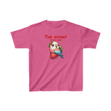 Parrot on a Strawberry Red Lettering Kids Heavy Cotton™ Tee
