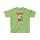 Parrot on a Strawberry Red Lettering Kids Heavy Cotton™ Tee