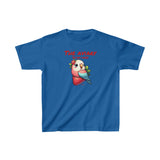Parrot on a Strawberry Red Lettering Kids Heavy Cotton™ Tee
