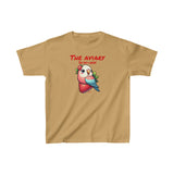 Parrot on a Strawberry Red Lettering Kids Heavy Cotton™ Tee