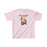 Parrot on a Strawberry Red Lettering Kids Heavy Cotton™ Tee