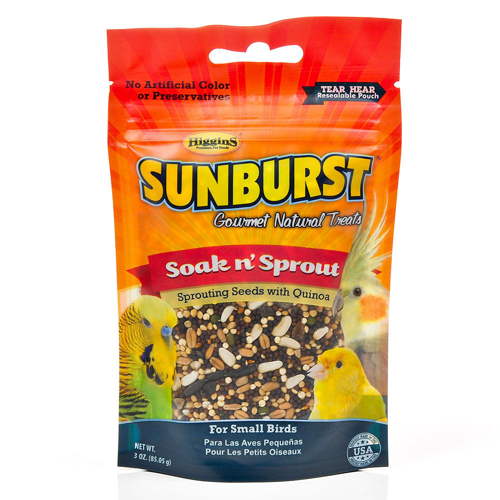 Sunburst Soak N' Sprout Treat for Small Birds